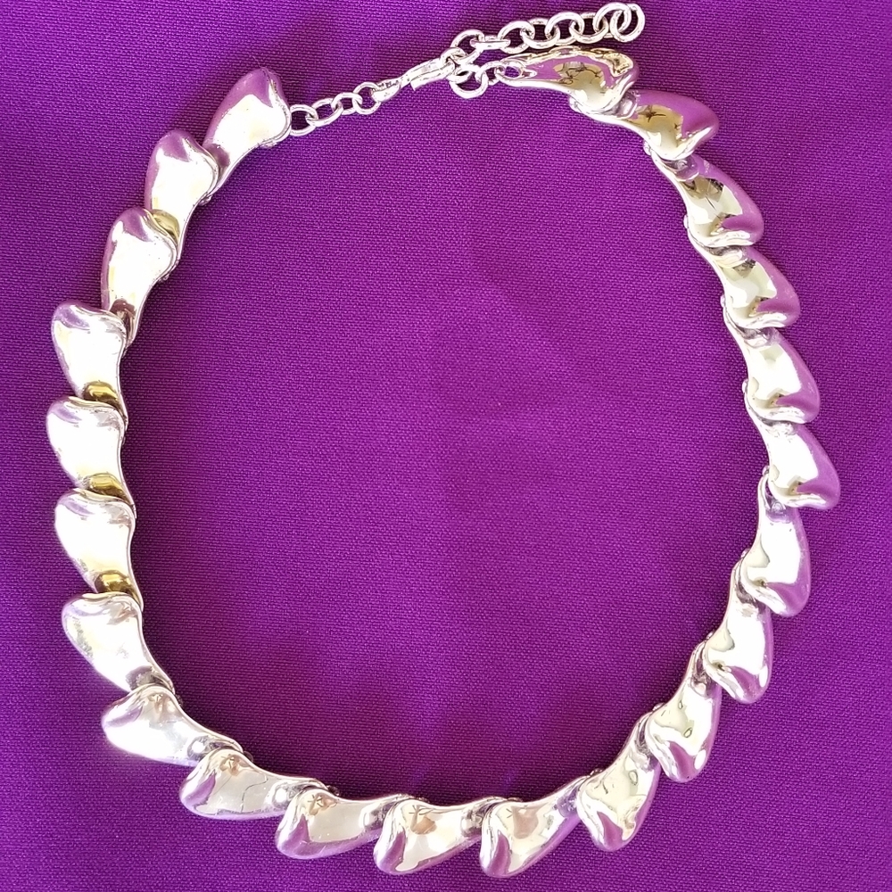 Monet silver fashion necklace. Monet stamped.